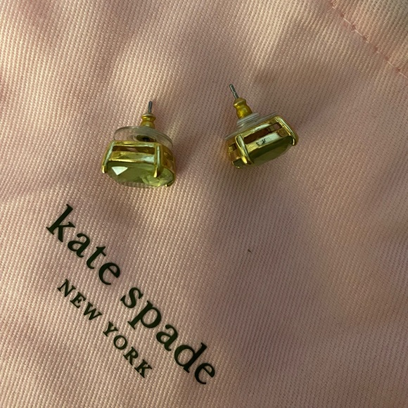 Kate Spade Large Green Studs - Picture 2 of 3